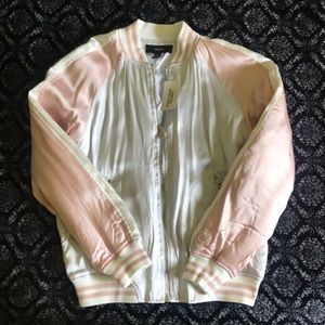 Forever 21 silk bomber jacket